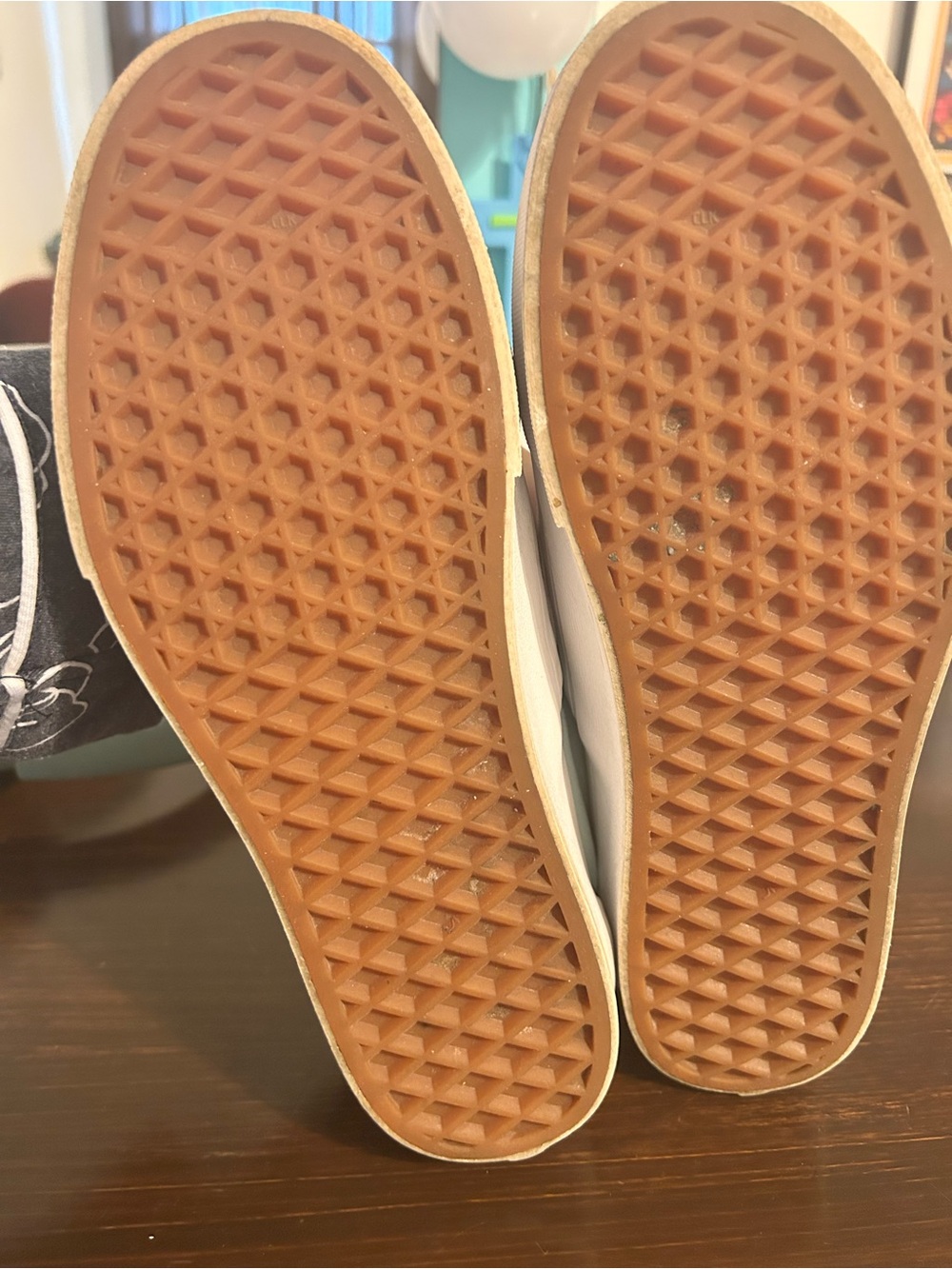 Women’s Slip-On Vans in Light Gray with Pastel Accents - Picture 7 of 9